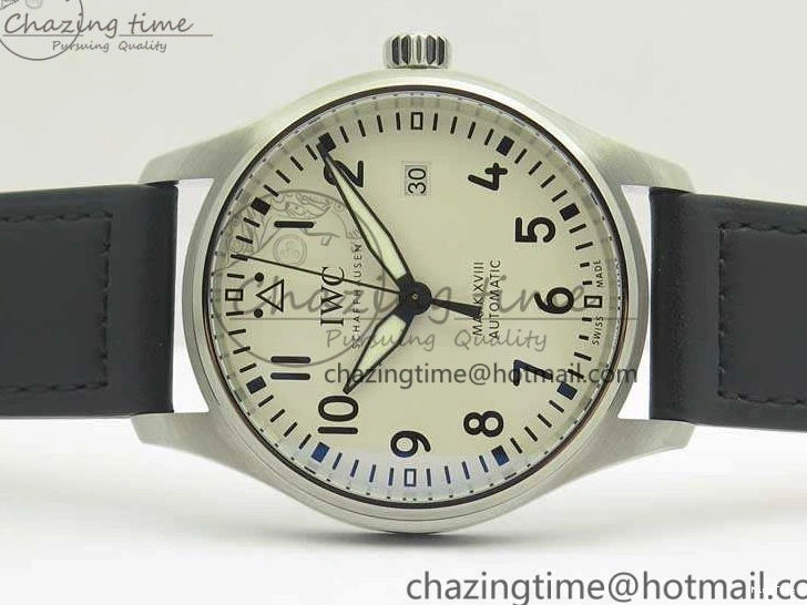 MIROTIME 0326 Efficient Mark XVIII Le Petit Prince IW327001 SS MKS 1:1 Best Edition White Dial On Leather Strap MIYOTA9015 V 7220